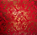 Polyester Foil Fabric Tiare Swirls Print