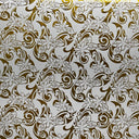 Polyester Foil Fabric Tiare Swirls Print