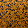 Tiare Swirls Polyester Foil Fabric - White/Gold, Black/Red, Blue/Black, Yellow/Royal, Red/Gold, 36" X 60" (1 Yard)