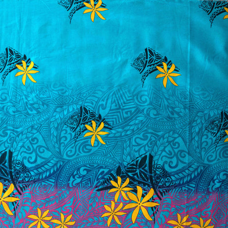Tiare Traditional Tattoo Gradient Cotton Fabric - Gradient Tattoo Print, 44/45" Width (1 Yard)