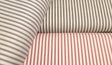 Quilting Cotton Ticking Stripe Black Blue Red 54" Wide