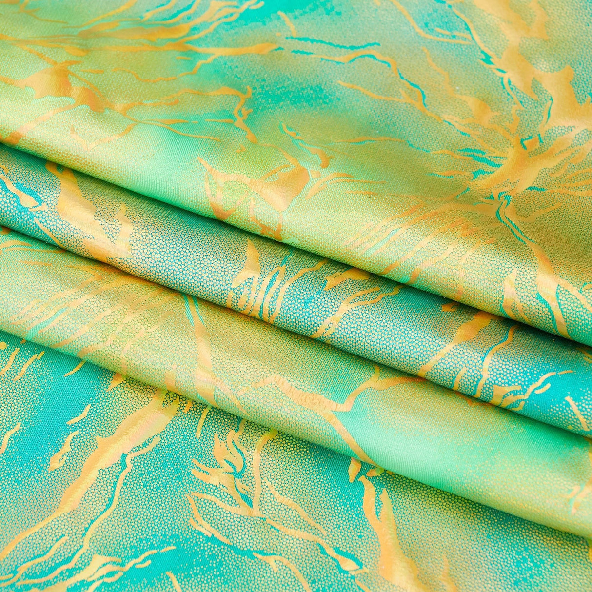 Hologram Spandex Tie Dye Thunder Fabric