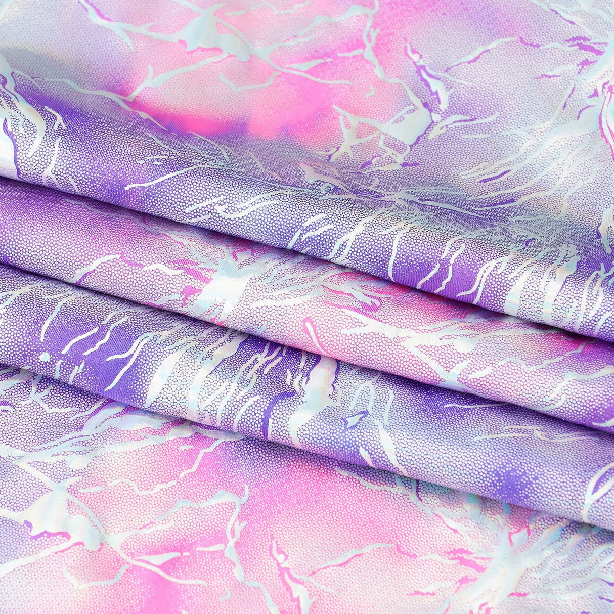 Hologram Spandex Tie Dye Thunder Fabric