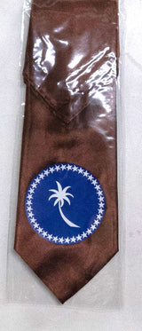 Chuuk State Flag Polyester Fabric - Chuuk State Flag Print, 56" Length, 3.5" Width (1 Tie)