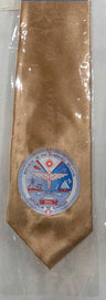 Ties With Marshall Islands Seal Polyester Fabric - Gold, Royal Blue, White, Brown, 56" Length, 3.5" Width (1 Tie)