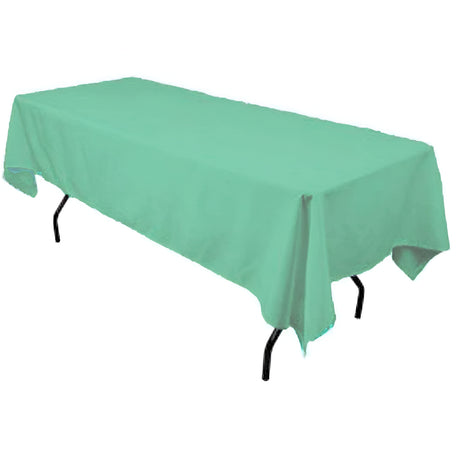 Polyester Rectangular Tablecloth Polyester Fabric - Wrinkle-Resistant, Stain-Proof, Washable, 60" X 144"