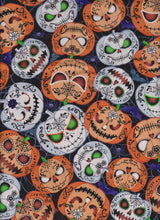 Quilting Cotton Wicked Scary Pumpkins Glow in the Dark Halloween Timeless Treasures
