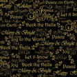 Quilting Cotton Deck the Halls Christmas Words and Music Notes Timeless Treasures