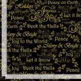 Quilting Cotton Deck the Halls Christmas Words and Music Notes Timeless Treasures
