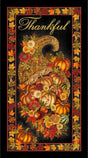 Fabric Panel Timeless Treasures Cornucopia Metallic Black