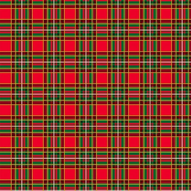 Quilting Cotton Deck The Halls Christmas Plaid Timeless Treasures