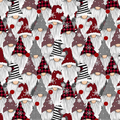 Quilting Cotton Holiday Gnomes Gnome for The Holidays Timeless Treasures