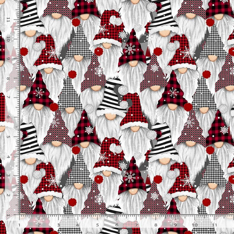 Quilting Cotton Holiday Gnomes Gnome for The Holidays Timeless Treasures