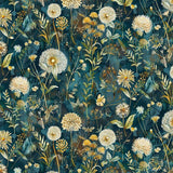Quilting Cotton Forest Whisper Midnight Wild Floral Timeless Treasures