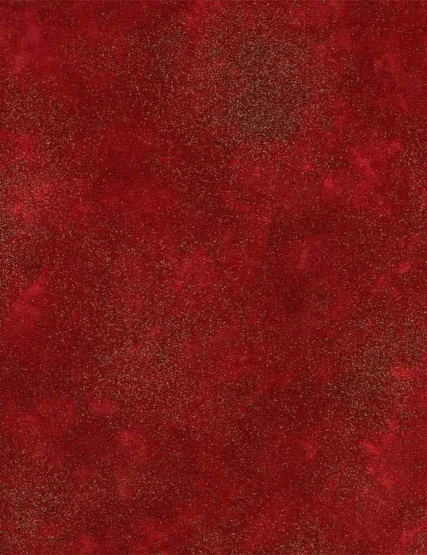 Quilting Cotton Timeless Treasures Deck the Halls Metallic Christmas Red