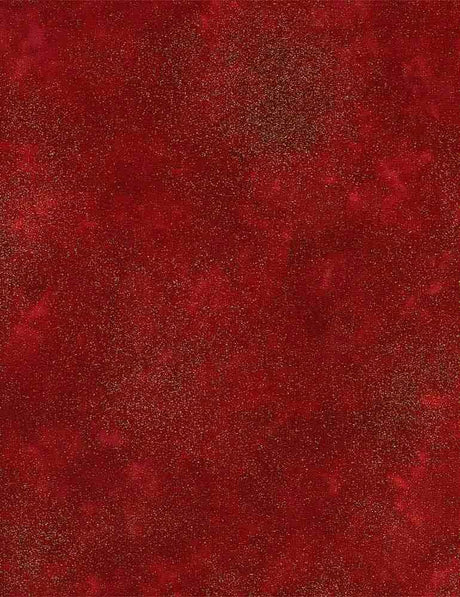Quilting Cotton Timeless Treasures Deck the Halls Metallic Christmas Red