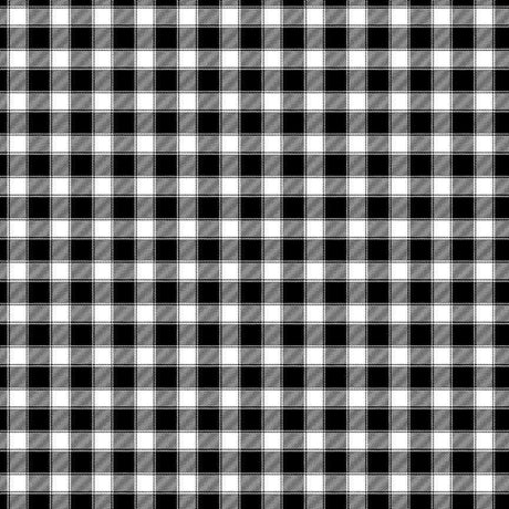 Quilting Cotton Small Buffalo Check Plaid Black Timeless Treasures