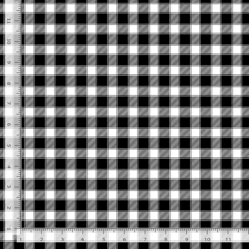 Quilting Cotton Small Buffalo Check Plaid Black Timeless Treasures