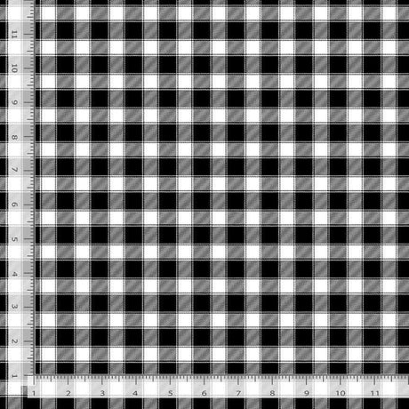 Quilting Cotton Small Buffalo Check Plaid Black Timeless Treasures