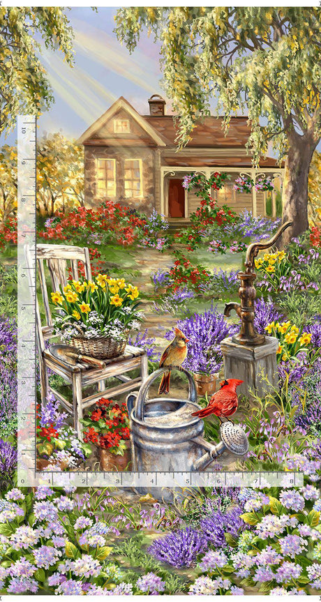 Fabric Panel Spring Song 24" Multi Timeless Treasures