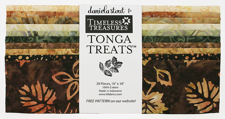 Batik Cotton Tonga Treats Shortcake Nutmeg 10" Squares