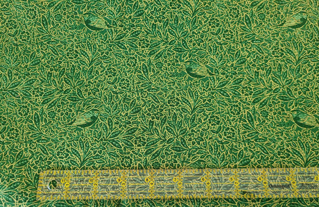 Quilting Cotton Christmas Joy Birds in the Hedge Green Timeless Treasures