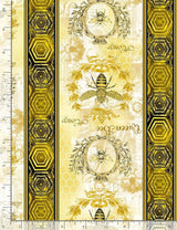 Quilting Cotton Queen Bee 11 Inch Stripe Bee 100% Cotton