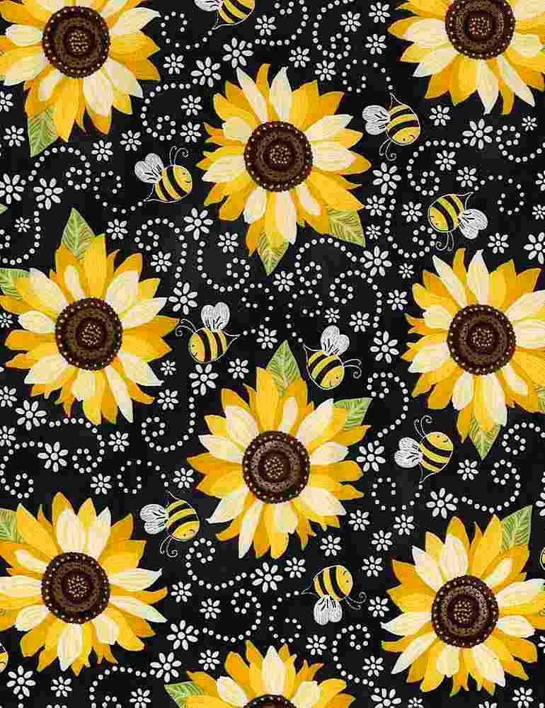 Quilting Cotton Advice from a Sunflower Sunflower Bee Timeless Treasures