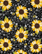 Quilting Cotton Advice from a Sunflower Sunflower Bee Timeless Treasures