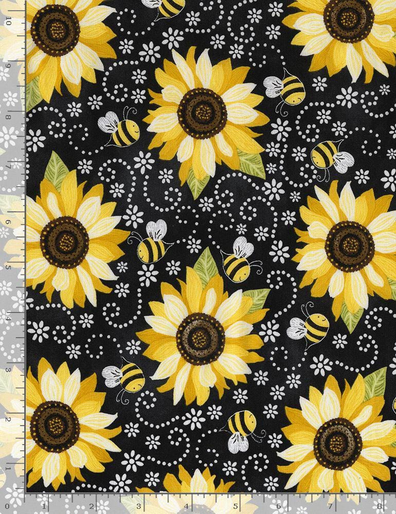 Quilting Cotton Advice from a Sunflower Sunflower Bee Timeless Treasures