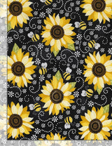 Quilting Cotton Advice from a Sunflower Sunflower Bee Timeless Treasures