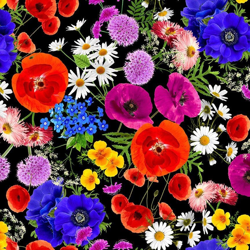 Quilting Cotton Floral Forest Bright Florals Timeless Treasures