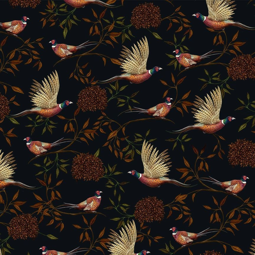 Quilting Cotton Pheasant Rosie Multi Timeless Treasures