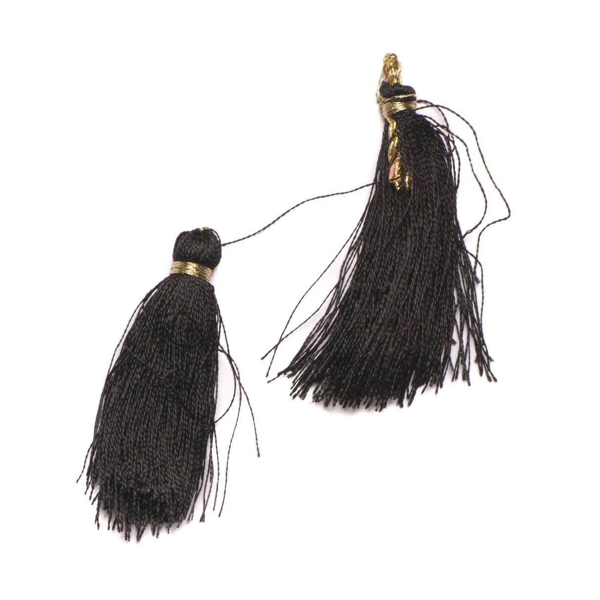 Tassel Piece Black Gold Accent Tiered