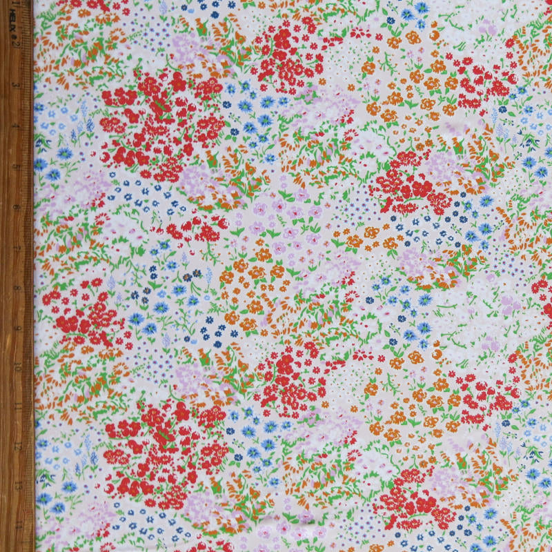 Poly Spandex Swim Knit Tiny Color Floral 31" Remnant