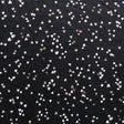 Poly Spandex Jersey Knit Fabric Tiny White and Rose Gold Foil Hearts on Black