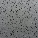 French Terry Rayon Spandex Tiny Black and Rose Gold Foil Hearts Heathered Grey 22" Remnant