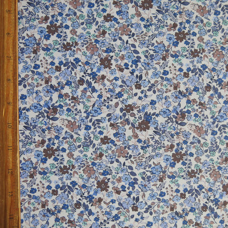 Poly Spandex Swimsuit Fabric Periwinkle Tiny Floral