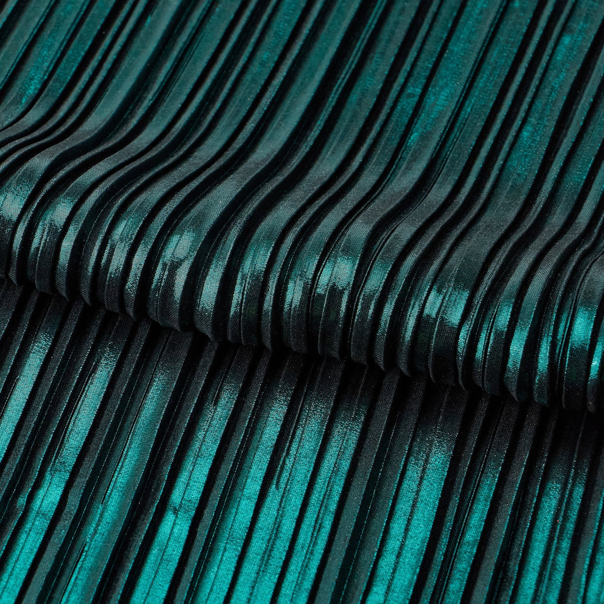 Titanium Pleated Polyester Fabric - Black/Purple, Black/Lavender, Black/Turq, Black/Copper, Black/Green, Black/Burgundy, Black/Royal, Black/Pink, Black/Olive, Black/Black, 58/60" Width (1 Yard)