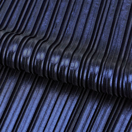 Titanium Pleated Polyester Fabric - Black/Purple, Black/Lavender, Black/Turq, Black/Copper, Black/Green, Black/Burgundy, Black/Royal, Black/Pink, Black/Olive, Black/Black, 58/60" Width (1 Yard)