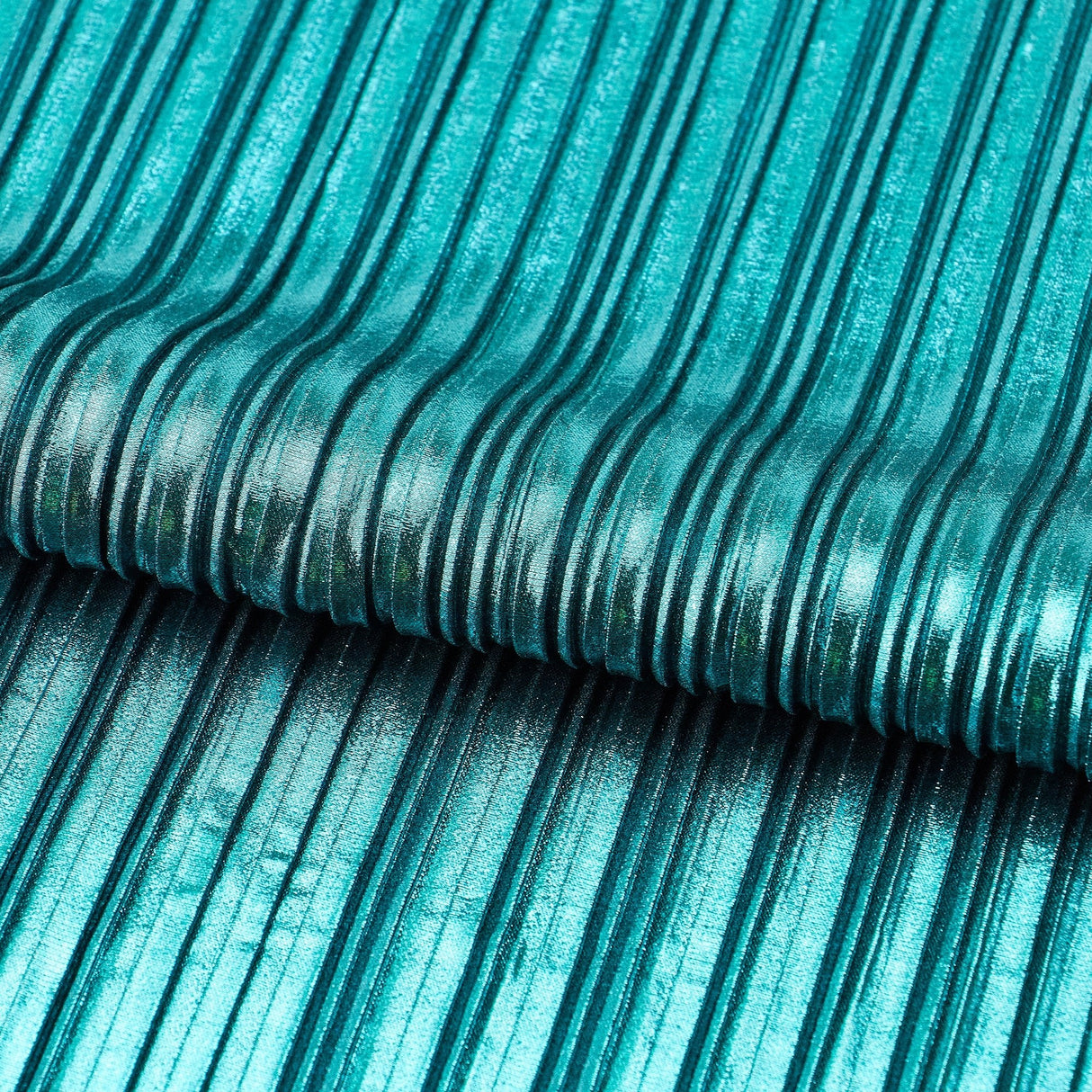 Pleated Polyester Fabric Titanium