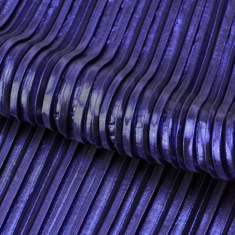 Titanium Pleated Polyester Fabric - Black/Purple, Black/Lavender, Black/Turq, Black/Copper, Black/Green, Black/Burgundy, Black/Royal, Black/Pink, Black/Olive, Black/Black, 58/60" Width (1 Yard)
