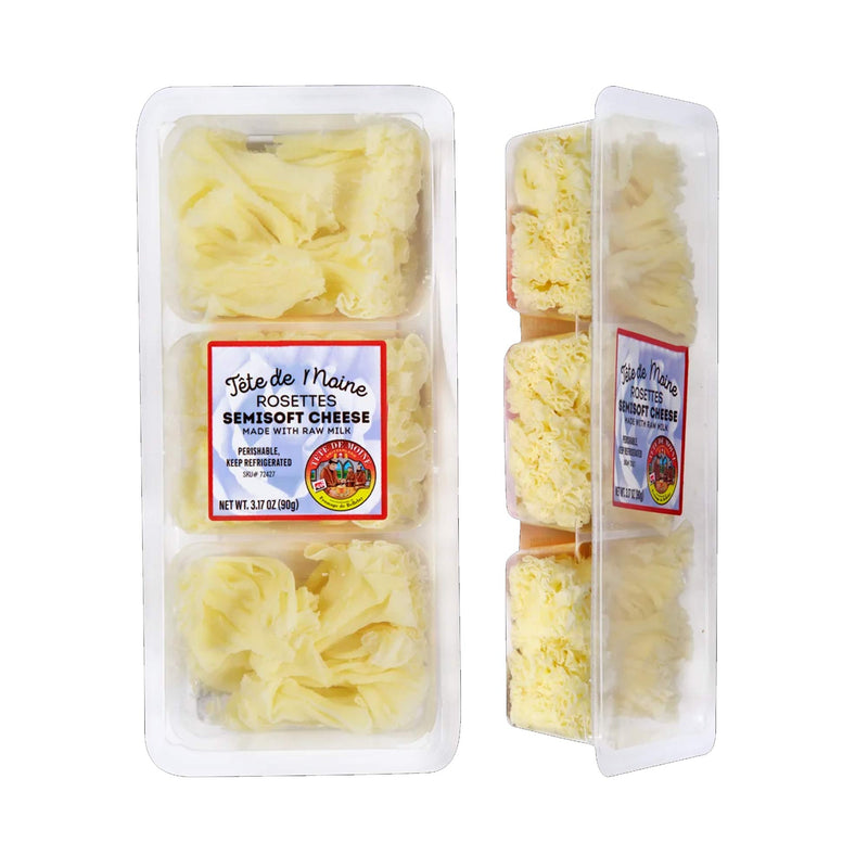 Tête de Moine Rosettes Semi-Soft Swiss Cheese – Aged Alpine Cheese with Rose-Shaped Shavings