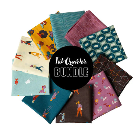 Cotton Fat Quarter Bundle To and Fro Set of 10