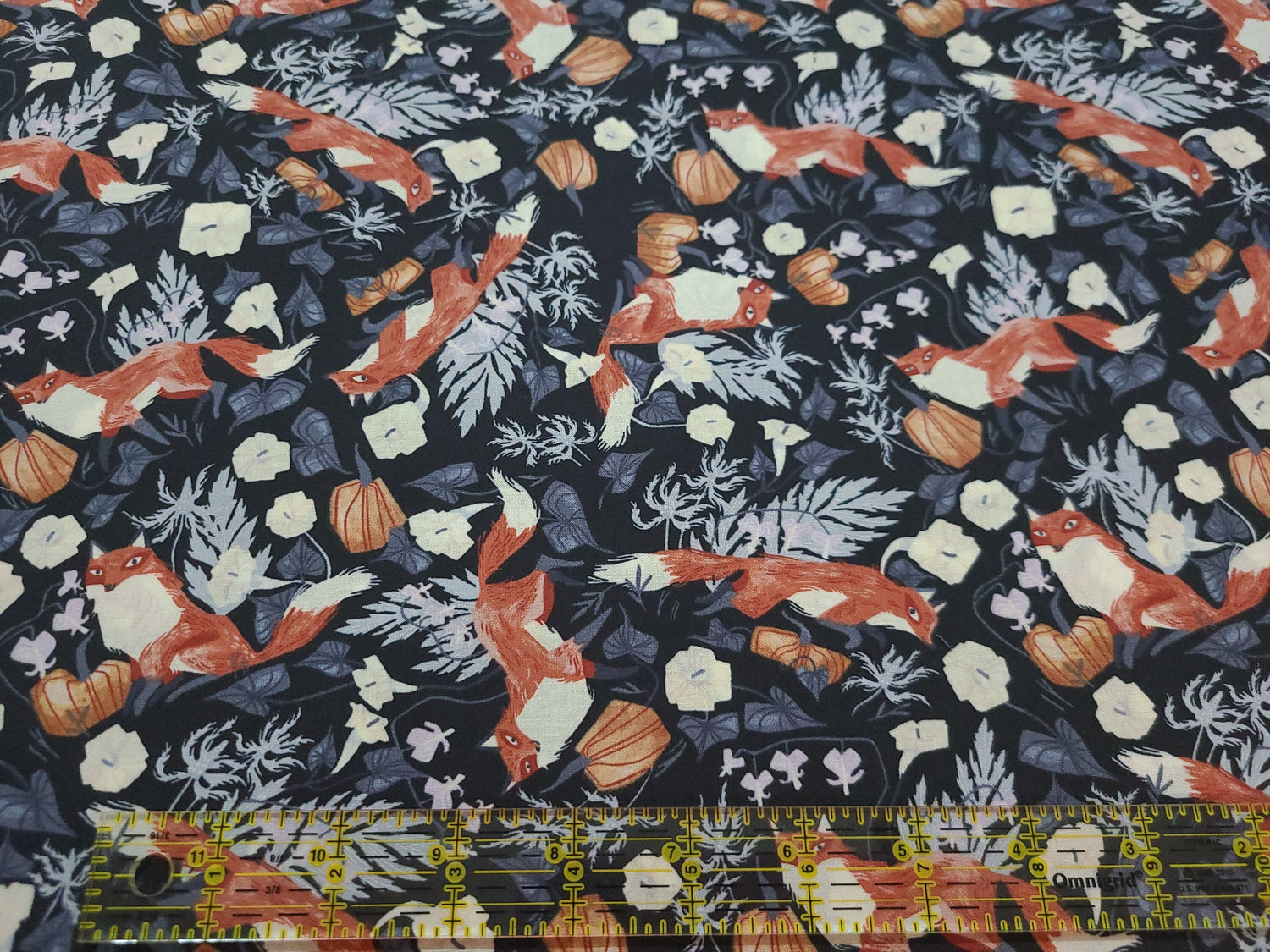 Quilting Cotton Toil & Trouble Foxy Graphite Fox Dear Stella
