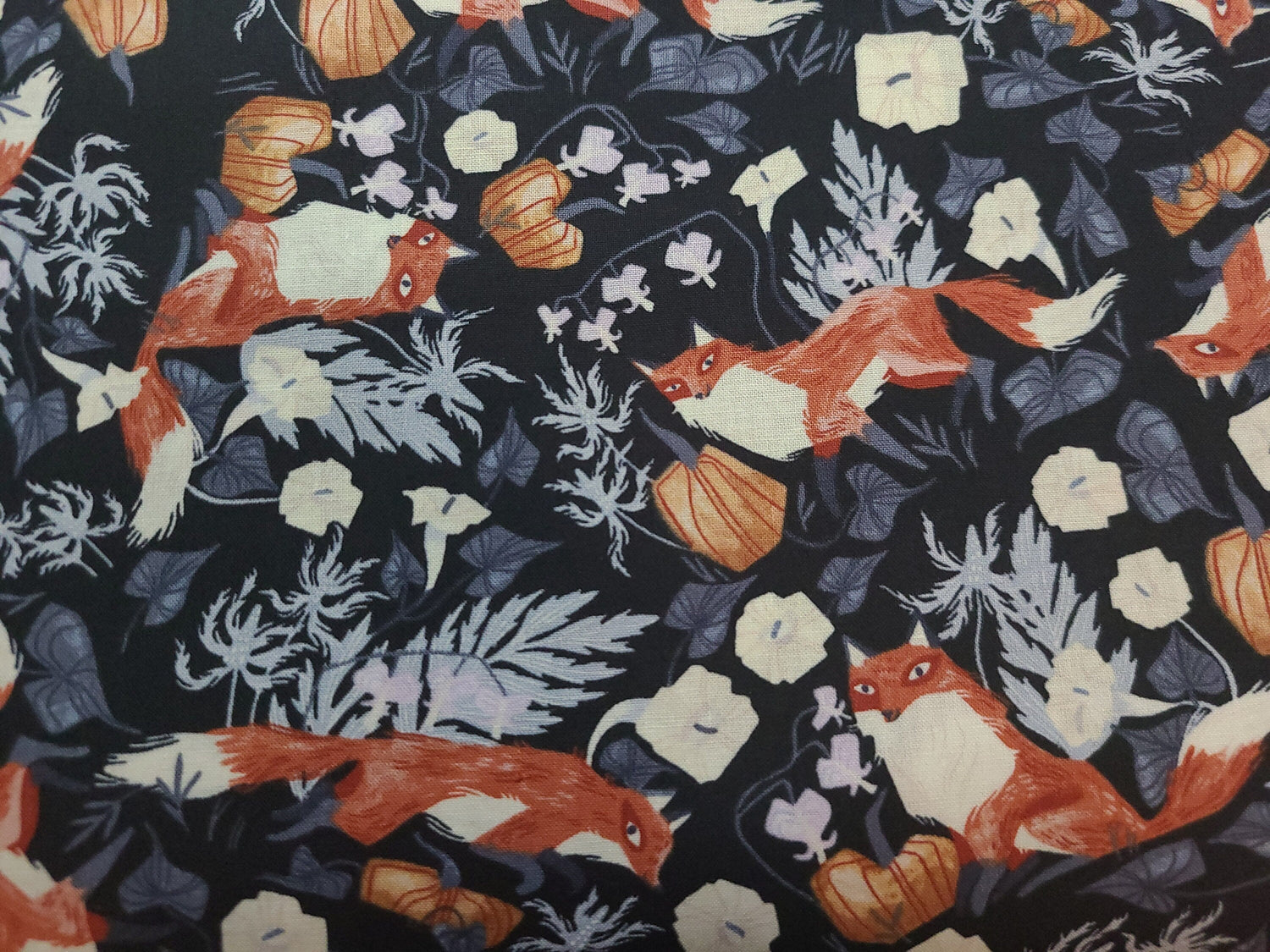 Quilting Cotton Toil & Trouble Foxy Graphite Fox Dear Stella