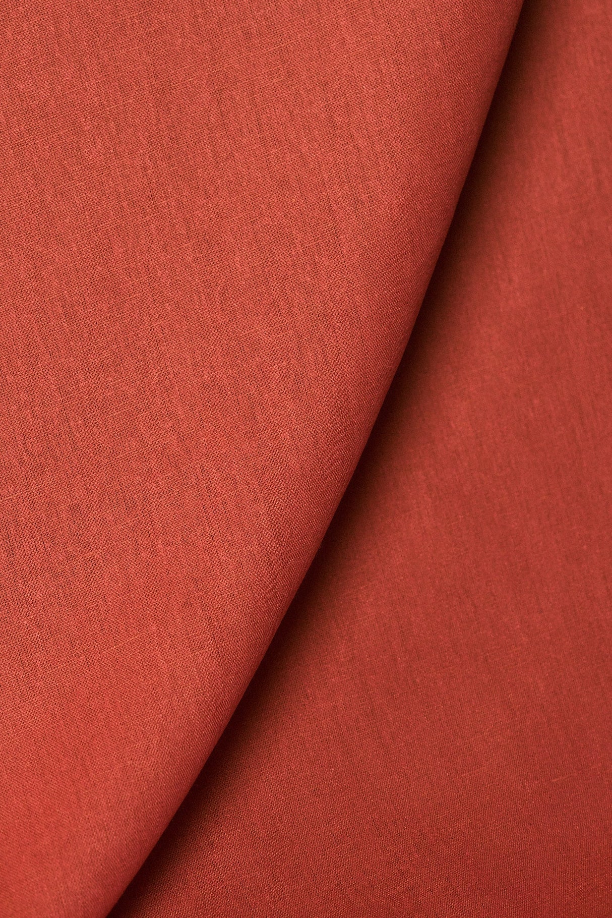 1 Yard Tomato Linen Silk Blend Fabric Flat Soft Midweight Woven 54 Inch Width