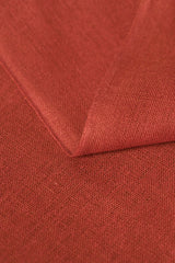 1 Yard Tomato Red Linen Silk Blend Fabric, Midweight Woven Cloth for Garments 54 Inches Wide