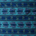 Tonga Sea Turtles Peachskin Fabric - Polynesian Floral Sea Turtles, 44/45" Width (1 Yard)