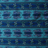 Tonga Sea Turtles Peachskin Fabric - Polynesian Floral Sea Turtles, 44/45" Width (1 Yard)